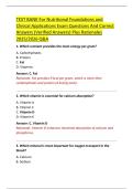 TEST BANK For Nutritional Foundations and  Clinical Applications Exam Questions And Correct  Answers &lpar;Verified Answers&rpar; Plus Rationales  2025&sol;2026 Q&A