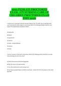 2025&sol;2026 PEDS ATI Proctored Exam &ndash; Nursing Care of Children Test Study Material