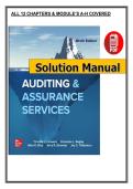 Auditing & Assurance Services &ndash; Solutions Manual &lpar;9th Edition&comma; 2024 &ndash; Louwers et al&period;&rpar; &vert; Complete PDF