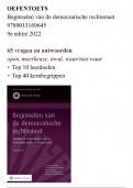 Beginselen van de Decmocratische Rechtsstaat Megabundel - Samenvatting plus drie oefentoetsen