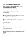 HESI A2 GRAMMAR COMPREHENSIVE EXAMINATION TEST 2026 QUESTIONS WITH ANSWERS 100&percnt; CORRECT