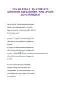PSY 395 EXAM 2 &vert; 124 COMPLETE QUESTIONS AND ANSWERS &vert; NEW UPDATE 2026 &vert; GRADED A&plus;