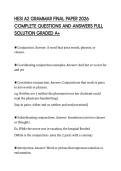 HESI A2 GRAMMAR FINAL PAPER 2026 COMPLETE QUESTIONS AND ANSWERS FULL SOLUTION GRADED A&plus;