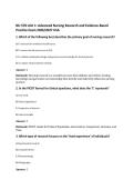 NU 578  Advanced Nursing Research and Evidence-Based Practice Exam Bundle 2026&sol;2027 USA