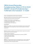 NR546 Advanced Pharmacology Psychopharmacology Midterm ACTUAL EXAM 2026&sol;2027 &vert; Advanced Psychopharmacology &vert; Verified Q&A &vert; Pass Guaranteed - A&plus; Graded