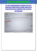 ATI RN COMPREHENSIVE PREDICTOR 2023 2026 EXIT EXAM STUDY GUIDE&colon; NGN-STYLE  QUESTIONS WITH ANSWERS AND CLINICAL  RATIONALES