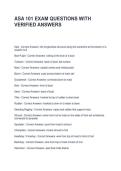 ASA 101 EXAM QUESTIONS WITH VERIFIED ANSWERS