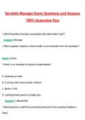 ServSafe Manager Exam 2026 &vert; Complete Questions and Guide Answers&comma; 100&percnt; Verified Graded A&plus;