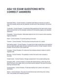 ASA 103 EXAM QUESTIONS WITH CORRECT ANSWERS