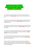 NUR 257 Exam 2 LATEST QUESTIONS AND VERIFIED CORRECT ANSWERS&period;