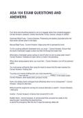 ASA 104 EXAM QUESTIONS AND ANSWERS