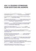 ASA 114 CRUISING CATAMARANS EXAM QUESTIONS AND ANSWERS