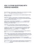ASA 114 EXAM QUESTIONS WITH VERIFIED ANSWERS