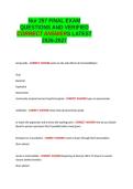 Nur 257 FINAL EXAM QUESTIONS AND VERIFIED CORRECT ANSWERS LATEST 2026-2027&period;