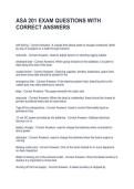 ASA 201 EXAM QUESTIONS WITH CORRECT ANSWERS &vert; GRADED A