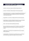 2025&sol;2026 RBT Exam Definitions