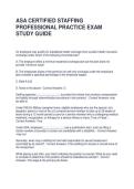 ASA CERTIFIED STAFFING PROFESSIONAL PRACTICE EXAM STUDY GUIDE WITH COMPLETE SOLUTIONS