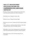 WGU C777 WEB DEVELOPMENT APPLICATIONS QUIZ BANK 2026 COMPREHENSIVE STUDY GUIDE SOLVED QUESTION SET