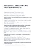 ASA GENERAL & AIRFRAME ORAL QUESTIONS & ANSWERS