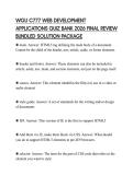 WGU C777 WEB DEVELOPMENT APPLICATIONS QUIZ BANK 2026 FINAL REVIEW BUNDLED SOLUTION PACKAGE