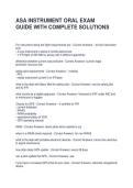 ASA INSTRUMENT ORAL EXAM GUIDE WITH COMPLETE SOLUTIONS