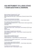 ASA INSTRUMENT SYLLABUS STAGE 1 EXAM QUESTIONS & ANSWERS