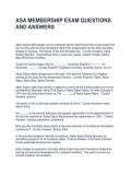 ASA MEMBERSHIP EXAM QUESTIONS AND ANSWERS