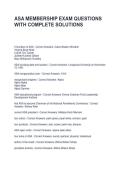 ASA MEMBERSHIP EXAM QUESTIONS WITH COMPLETE SOLUTIONS