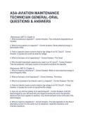 ASA-AVIATION MAINTENANCE TECHNICIAN GENERAL-ORAL QUESTIONS & ANSWERS
