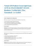 Virtual ATI Predictor Green Light Exam ACTUAL EXAM 2026&sol;2027 &vert; NCLEX Readiness &vert; Verified Q&A &vert; Pass Guaranteed - A&plus; Graded