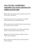 WGU C784 FINAL COMPREHENSIVE ASSESSMENT 2026 SOLVED QUESTIONS WITH VERIFIED SOLUTION GUIDE