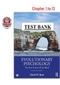 Test Bank for Evolutionary Psychology&colon; The New Science of the Mind&comma; 7th Edition &ndash; Buss