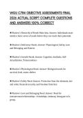 WGU C784 OBJECTIVE ASSESSMENTS FINAL 2026 ACTUAL SCRIPT COMPLETE QUESTIONS AND ANSWERS 100&percnt; CORRECT