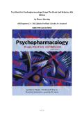 Test Bank for Psychopharmacology Drugs&colon; The Brain And Behavior 4th Edition by Meyer Nursing &vert; All Chapters &lpar;1 &ndash; 20&rpar; &vert; Q&As Verified &vert; Grade A&plus; Assured &vert; ISBN 9781605359892