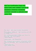 Unit Two-Certification &lpar;topic two&rpar; QUESTIONS AND CORRECT DETAILED ANSWERS &lpar;VERIFIED ANSWERS&rpar; &vert;ALREADY GRADED A&plus;&vert;&vert;BRAND NEW&excl; Latest 2026