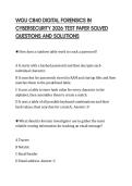 WGU C840 DIGITAL FORENSICS IN  CYBERSECURITY 2026 TEST PAPER SOLVED  QUESTIONS AND SOLUTIONS