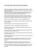 WPC 480 FINAL QUESTIONS AND ANSWERS