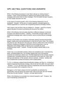 WPC 480 FINAL QUESTIONS AND ANSWERS