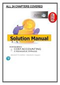 Horngren&rsquo;s Cost Accounting&colon; A Managerial Emphasis &lpar;17th Edition&comma; 2021 &ndash; Datar & Rajan&rpar; &vert; Complete Solutions Manual PDF