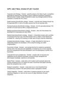 WPC 480 FINAL EXAM STUDY GUIDE