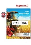 Test Bank for Farm Management&comma; 10th Edition &ndash; Kay