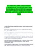 UST ABSN PATHOPHARMACOLOGY 1 LATEST ACTUAL EXAM 2025&sol;2026 WITH COMPLETE QUESTIONS AND CORRECT VERIFIED ANSWERS ALREADY GRADED A&plus; 100&percnt;