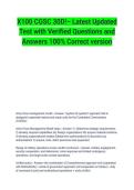 X100 CGSC 30D&excl;&ndash; Latest Updated Test with Verified Questions and Answers 100&percnt; Correct version