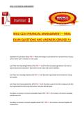 WGU C214 Financial Management &ndash; Final Exam Questions and Answers &lpar;A&plus; Grade&rpar;