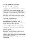 WPC 480- FINAL EXAM STUDY GUIDE