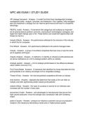 WPC 480 EXAM 1 STUDY GUIDE