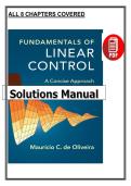 Fundamentals of Linear Control&colon; A Concise Approach &lpar;1st Edition&comma; 2018 &ndash; Maur&iacute;cio C&period; de Oliveira&rpar; &vert; Complete Solutions Manual PDF