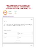 OMVIC EXAM PRACTICE QUESTIONS AND CORRECT ANSWERS WITH COMPLETE SOLUTION &vert; GRADED A&plus; &vert; NEW UPDATE 2026 