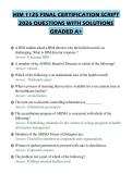 HIM 1125 FINAL CERTIFICATION SCRIPT 2026 QUESTIONS WITH SOLUTIONS GRADED A&plus;