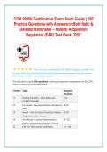 CON 3990V Certification Exam Study Guide &vert; 150  Practice Questions with Answers in Bold Italic &  Detailed Rationales &ndash; Federal Acquisition  Regulation &lpar;FAR&rpar; Test Bank &vert; PDF 